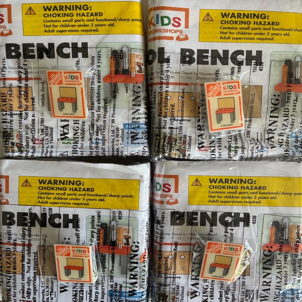 The Home Depot Kid's Workshop Kit Tool Bench Set of 4 kits